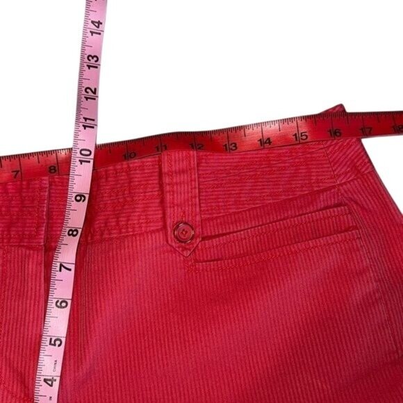 Sharagano Studio Womens Red Cropped Pants Size 12 Cotton Blend Stretch - Picture 9 of 10